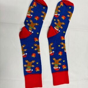 Gingerbread Prints Socks NEW in Bags.‎